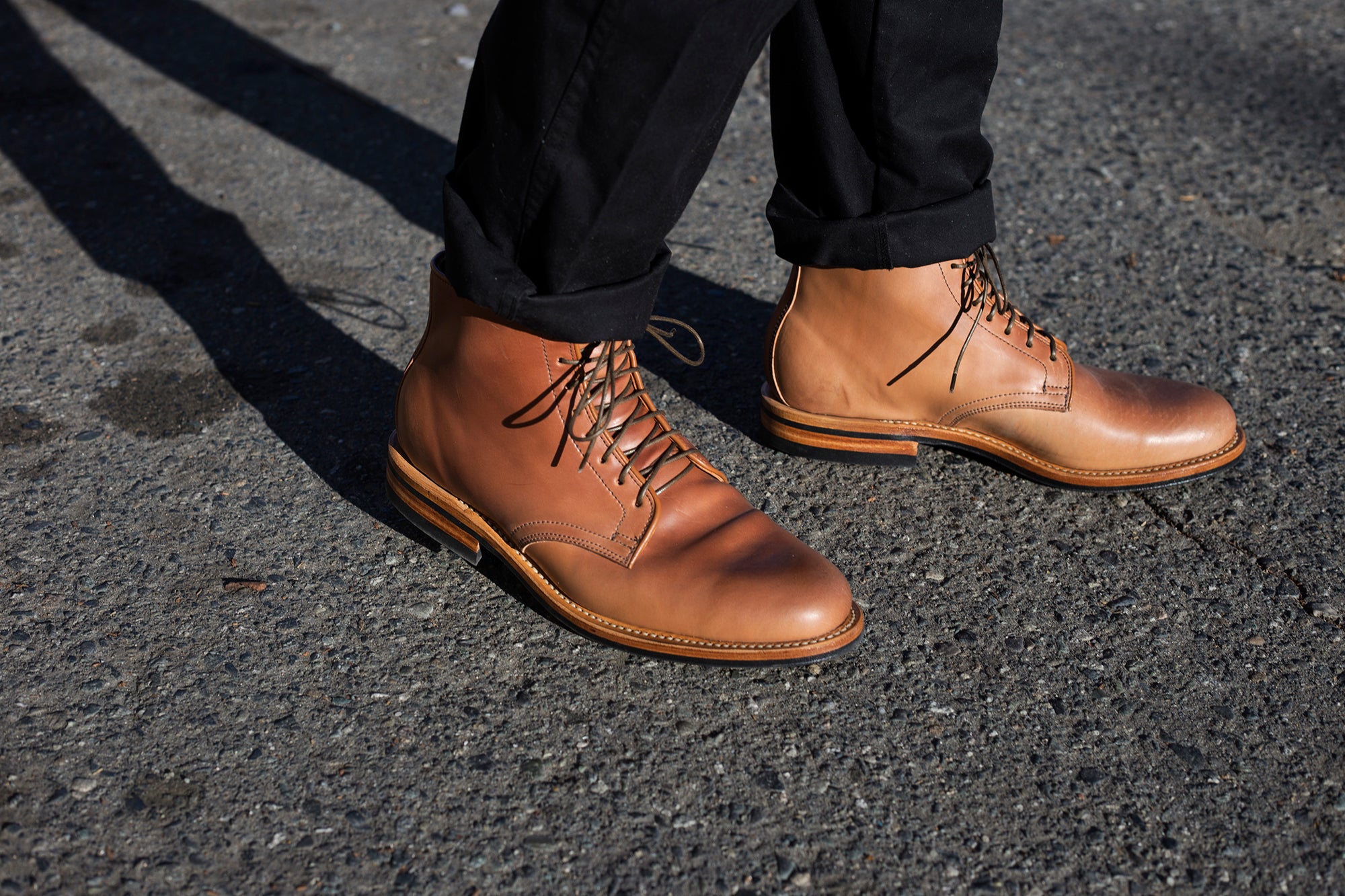 Derby Boot Unglazed Natural Shell Cordovan — Viberg Boot