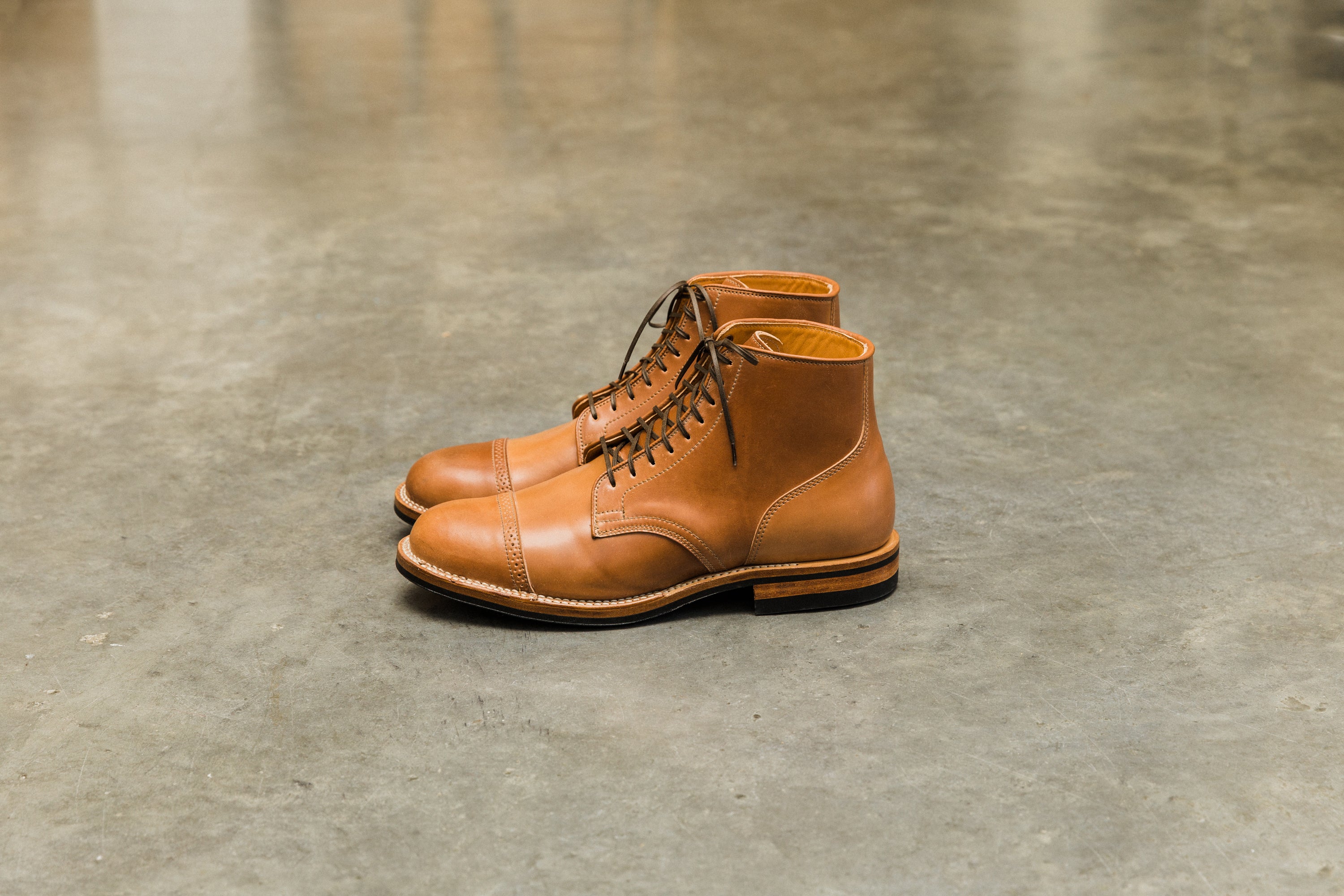 Derby Shoe and Service Boot Natural Shell Cordovan