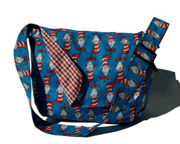 "What a Square" Cat In The Hat Messenger Bag