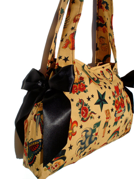 Tattoo Art and Bows Purse