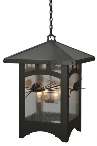 26"Sq Lone Pine Lantern Pendant