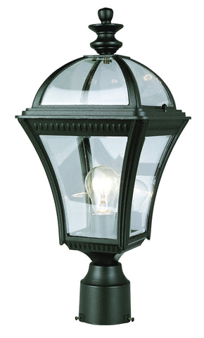 5085 BK Classic Braided 20 Inch Post Top Light In Black