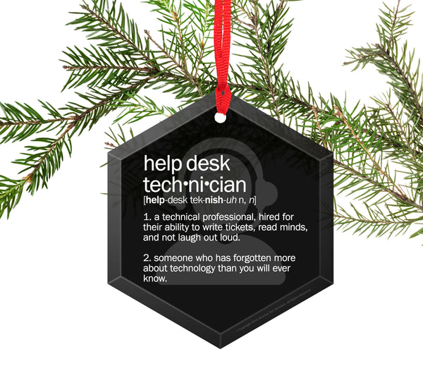 Help Desk Definition Glass Christmas Tree Ornament Neurons Not