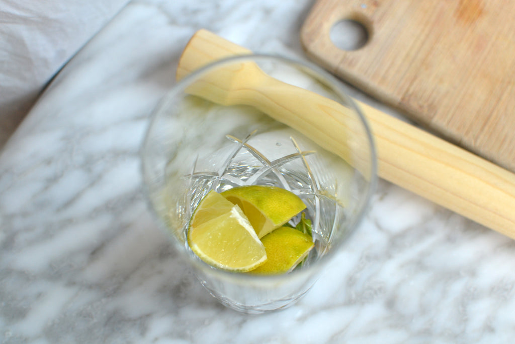 Limes in a highball glass