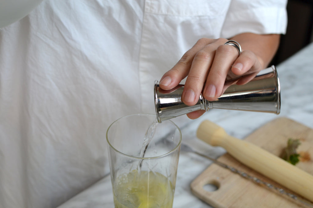 Shiso Shochu Mojito with Yukiwa Jigger