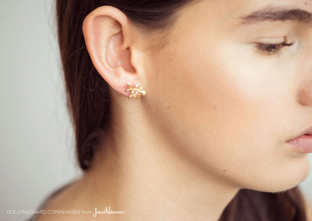 Gipsy earrings in 18K yellow gold and – Jens Hansen