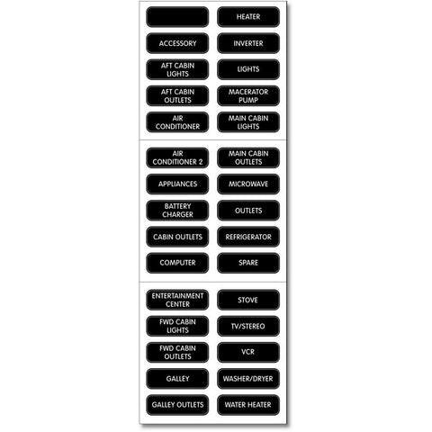 Blue Sea 8031 AC Panel Basic 30 Label Set - Reel Draggin' Tackle