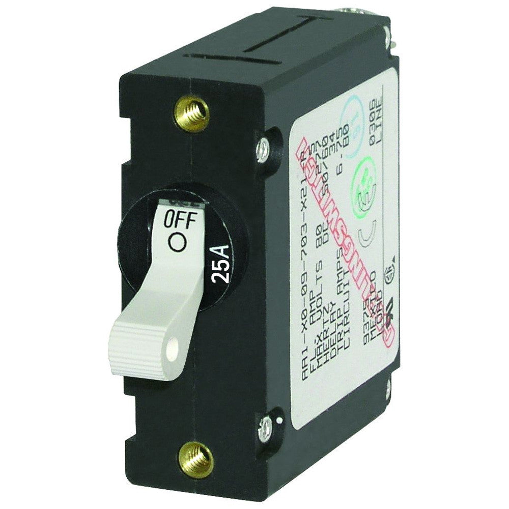 Blue Sea 7218 AC / DC Single Pole Magnetic World Circuit Breaker - 25 Amp - Reel Draggin' Tackle