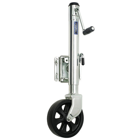 Fulton Single Wheel 1,500 lbs. Bolt-Thru Swivel Jack - Reel Draggin' Tackle