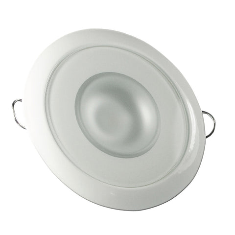Lumitec Mirage - Flush Mount Down Light - Glass Finish/White Bezel - 2-Color White/Red Dimming - Reel Draggin' Tackle