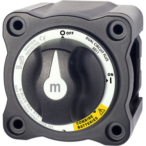 Blue Sea 6011200 m-Series Battery Switch Dual Circuit Plus - Black - Reel Draggin' Tackle