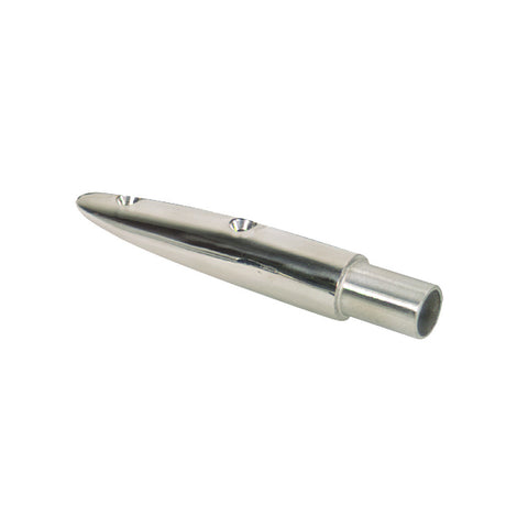 Whitecap 5-1/2° Rail End (End-Out) - 316 Stainless Steel - 7/8" Tube O.D. - Reel Draggin' Tackle