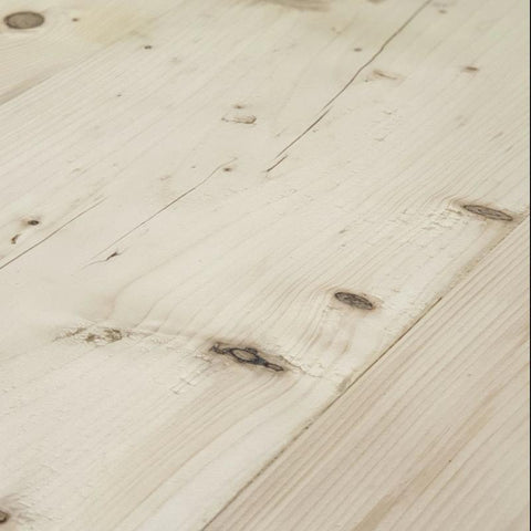 reclaimed farmhouse table - wood close up