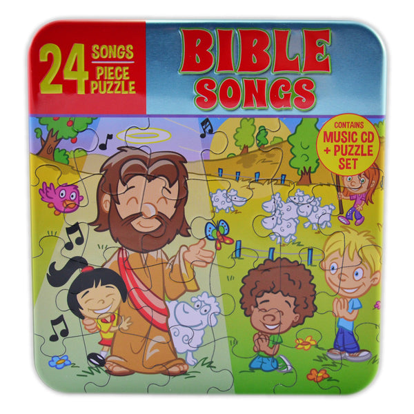 24 Songs & 24 Pieces Puzzle Set- Bible Songs