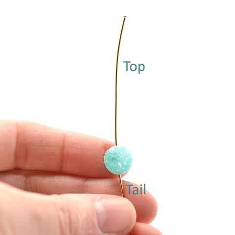 top and tail of gold wire