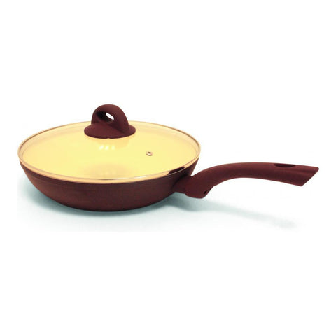 Сковорода Beka Cappuccino с крышкой с керамическим покрытием, коричневый