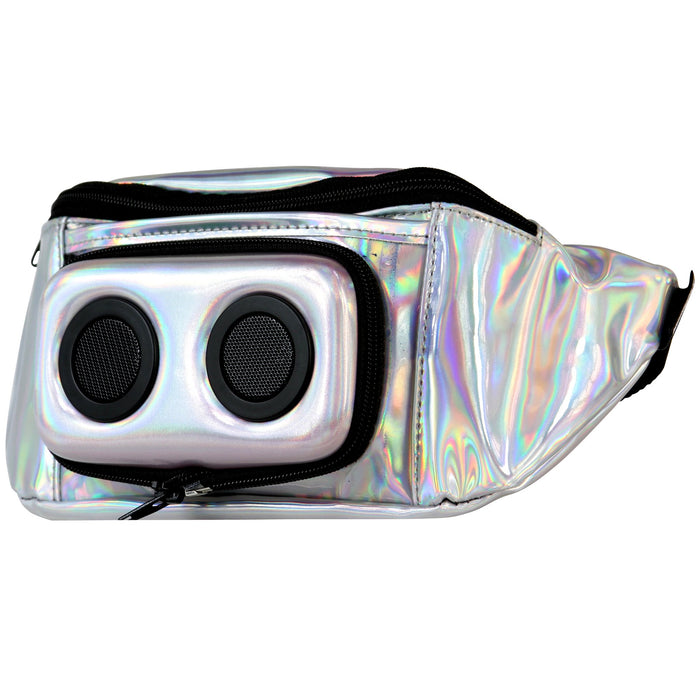 Silver Hologram Bluetooth Fanny Pack-Fanny Pack-JammyPack