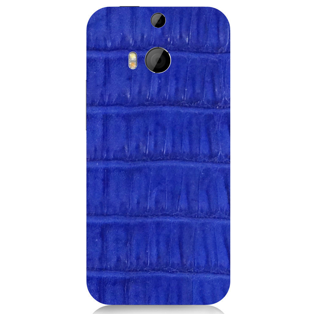 Cobalt Crocodile HTC M8 Leather Skin