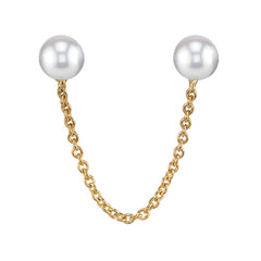Pearl and Gold Double Earring