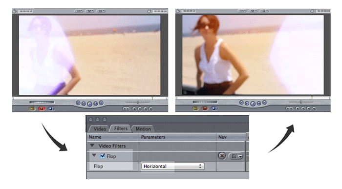 how to flop in final cut pro.