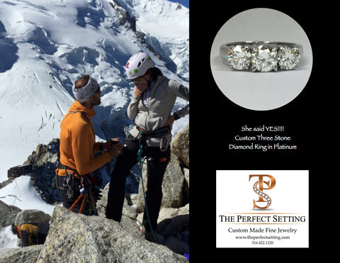 mountain top proposal diamond custom ring olof