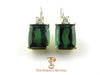 Tourmaline and Diamond Earrings on gold wire
