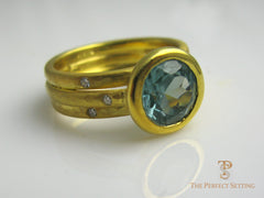 Topaz 18K yellow gold ring
