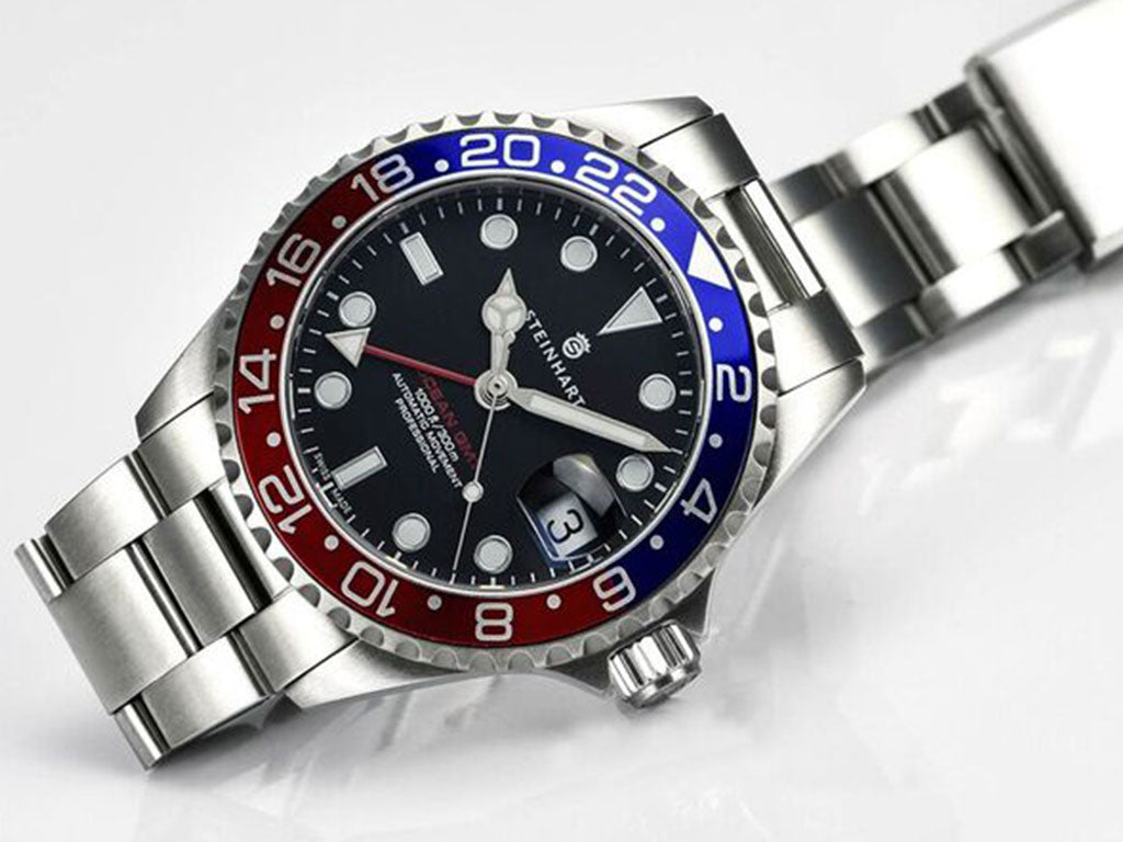 Ocean One 39 GMT Blue/Red – Gnomon Watches