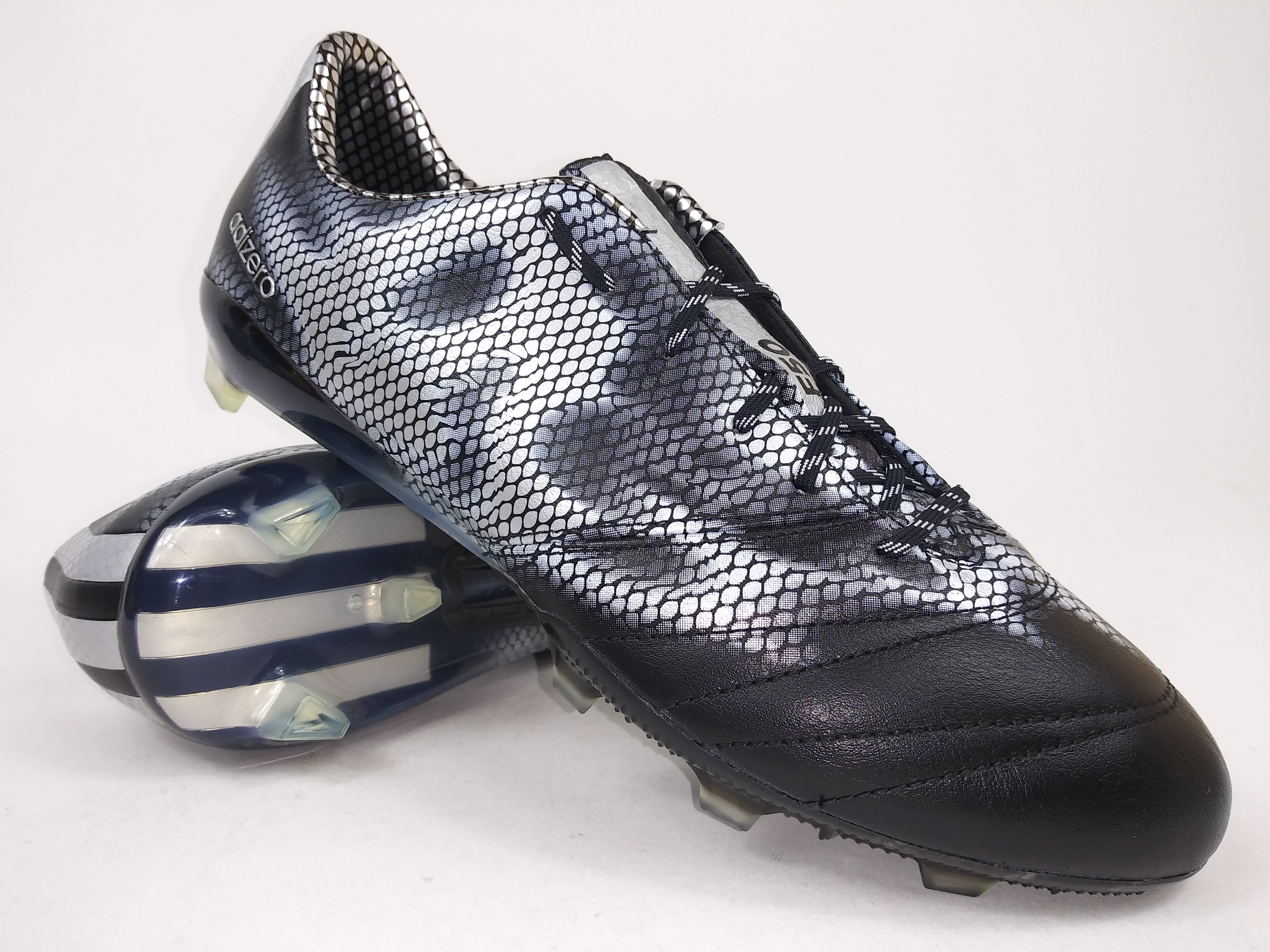Adidas F50 FG Leather Black Silver – Villegas Footwear