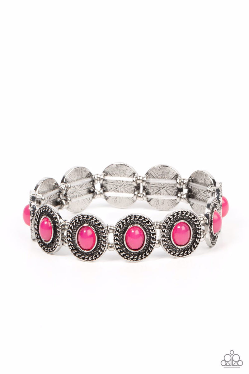 Dainty Delight Pink Bracelet Paparazzi Accessories Bedazzle Me Pretty Mobile Fashion Boutique