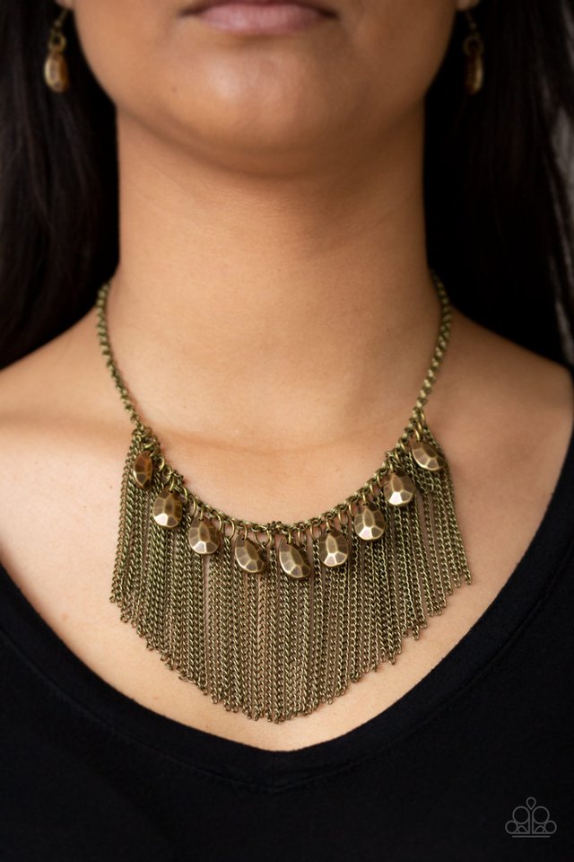 brass necklace paparazzi