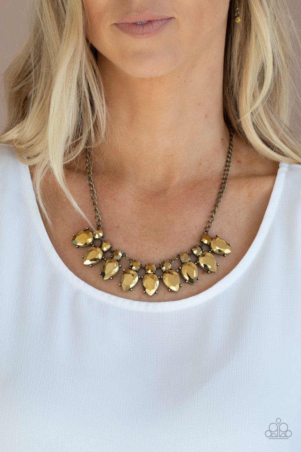 brass necklace paparazzi