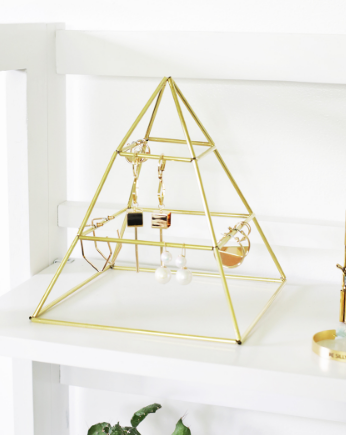 Bronze Pyramid Earring Holder