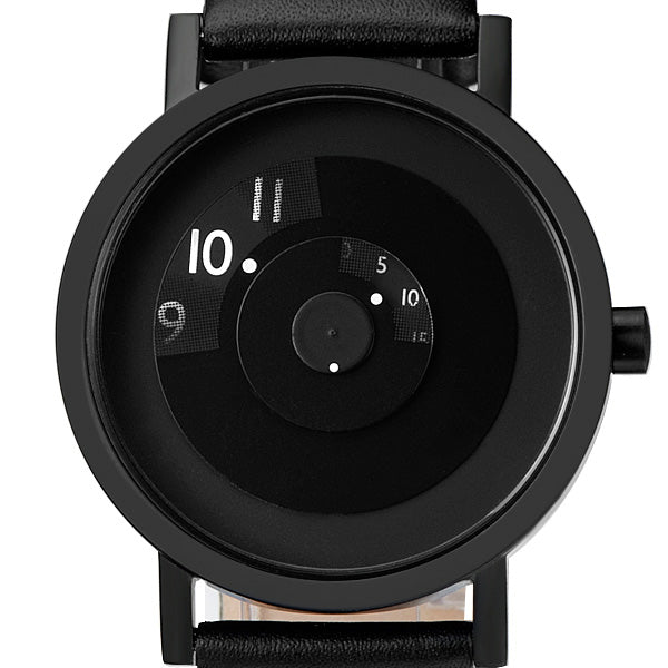 Reveal Watch - Black on Leather