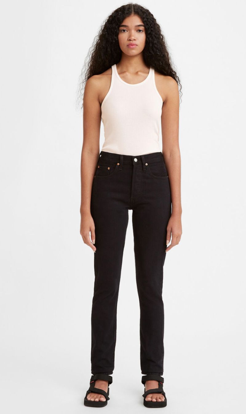 501 skinny black jeans