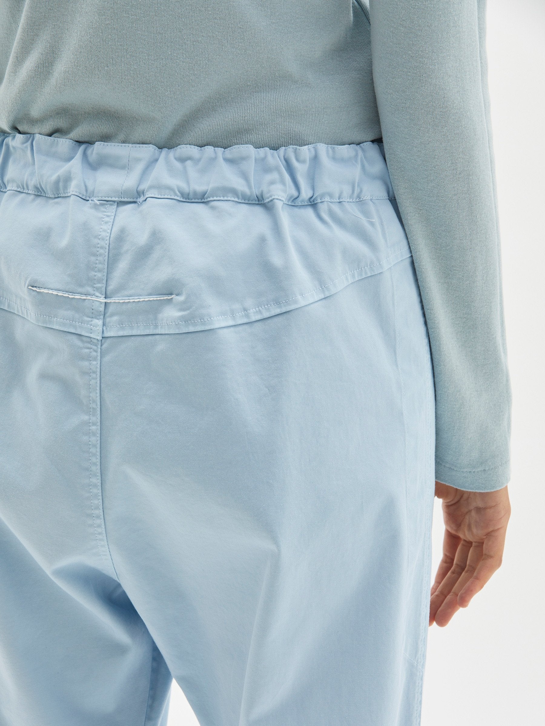 Bassike | Slouchy Pull On Pant II - Pale Blue