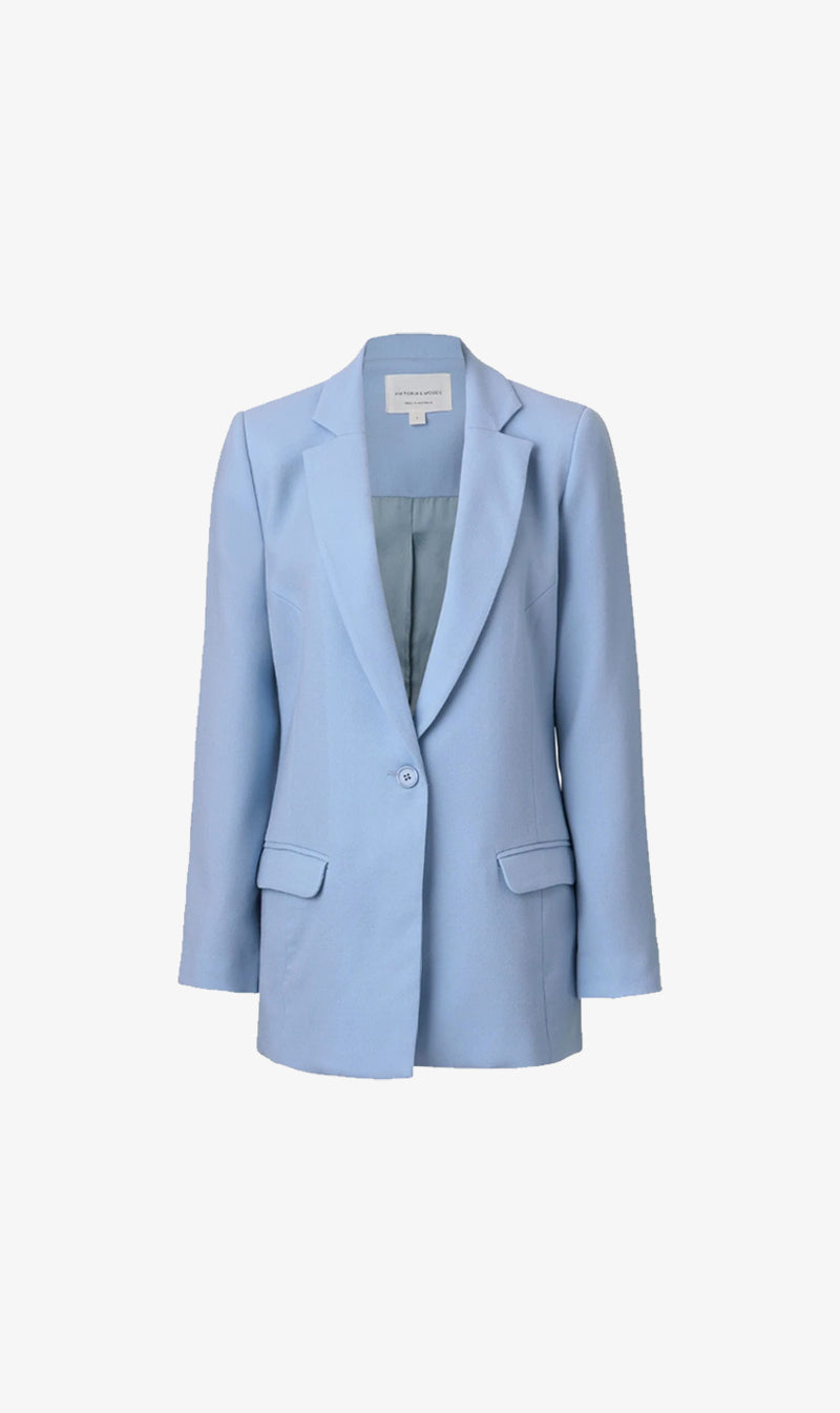 Viktoria & Woods | Armstrong Wool Blazer - Dusk Blue