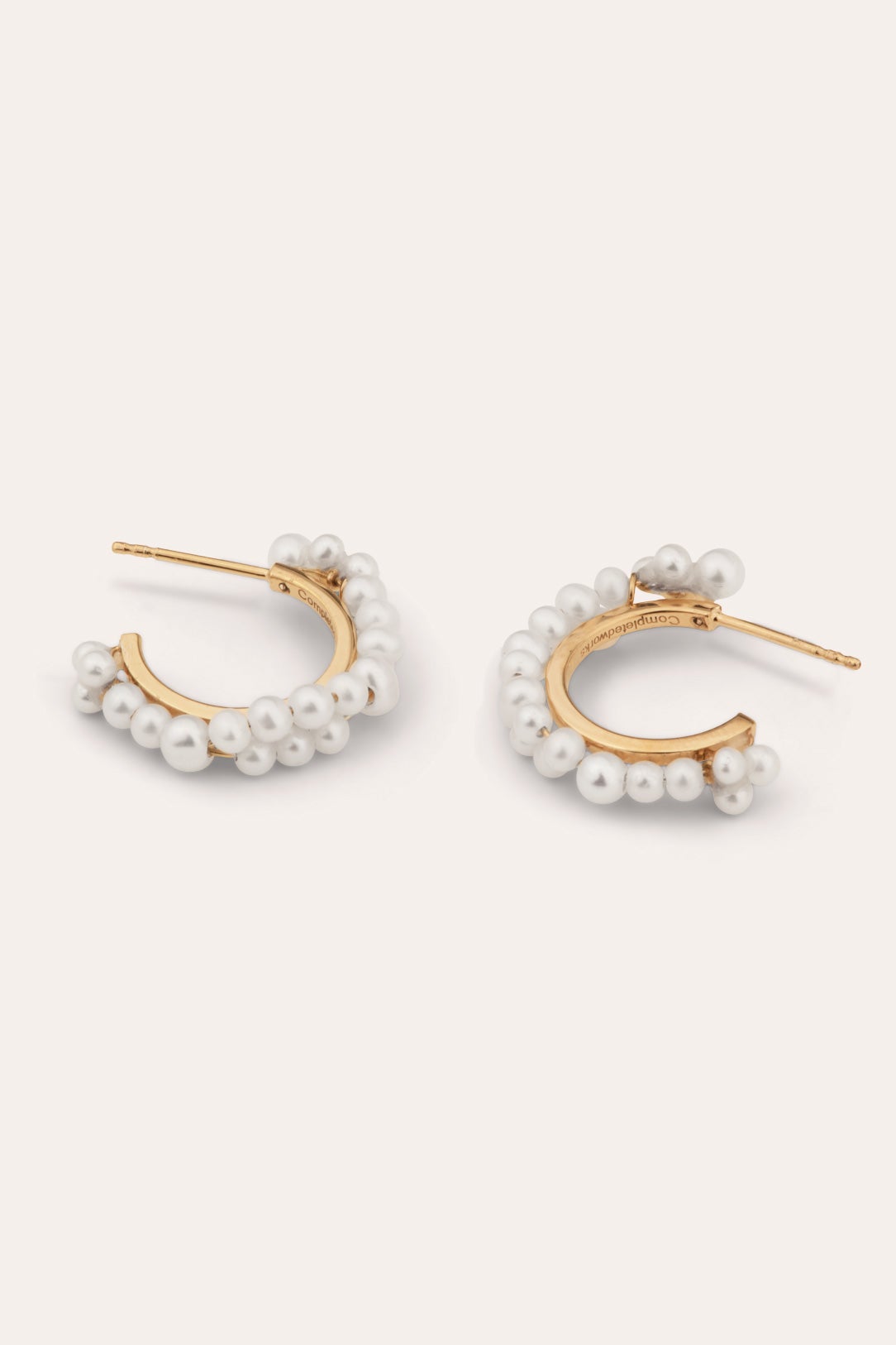 Completed Works | P13 Stratus Earrings With Fresh Water Pearl - Gold