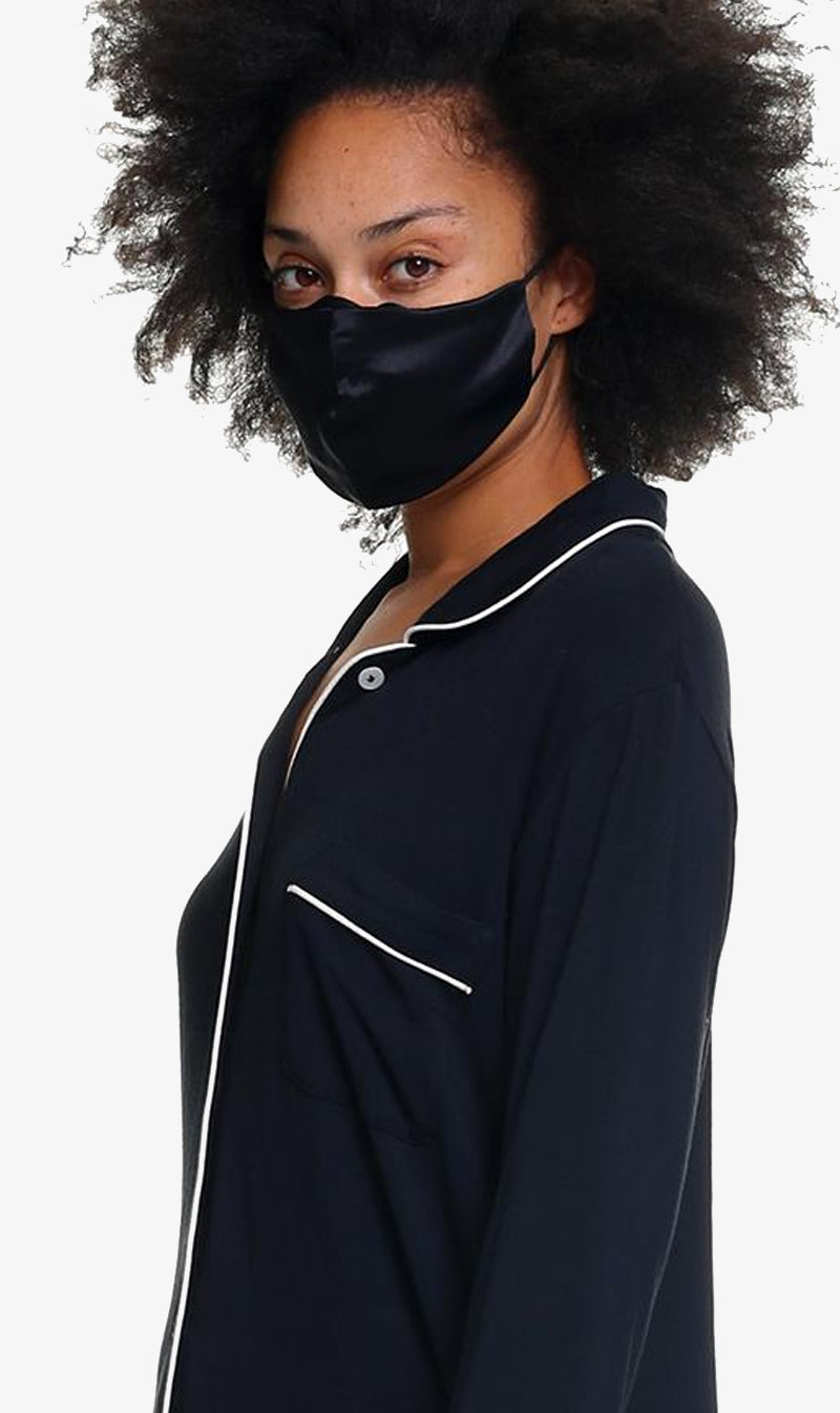 Papinelle | Silk Face Mask - Black