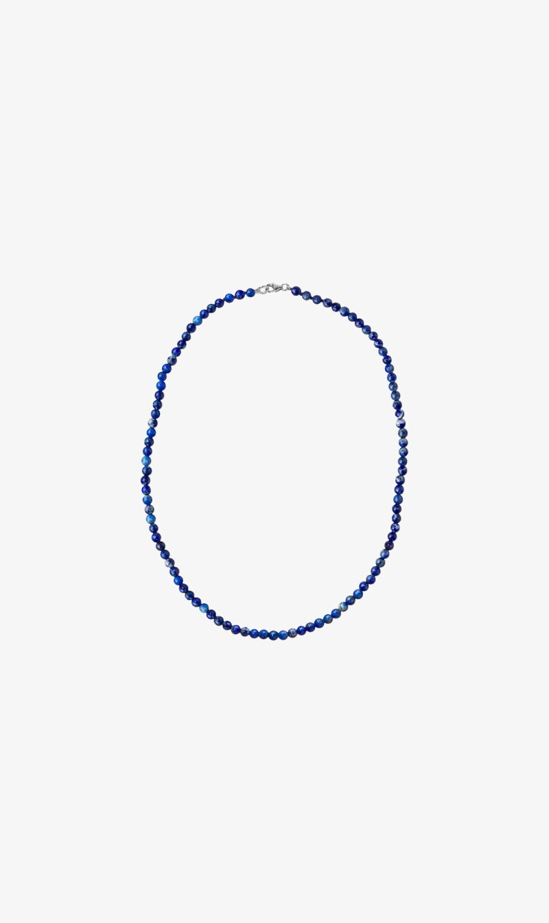 Meadowlark | Micro Lapis Necklace - Silver