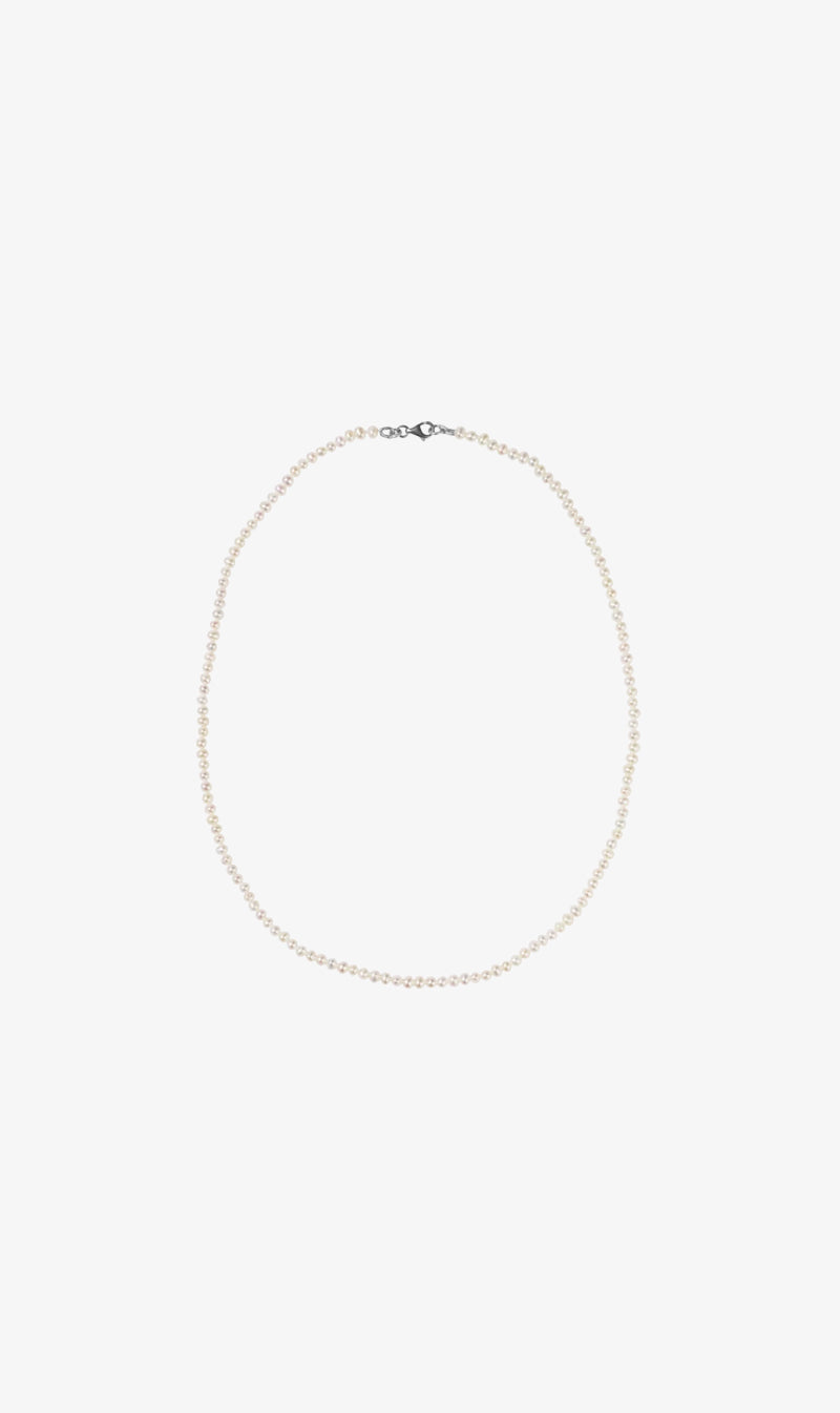 Meadowlark | Micro Pearl Necklace - Silver