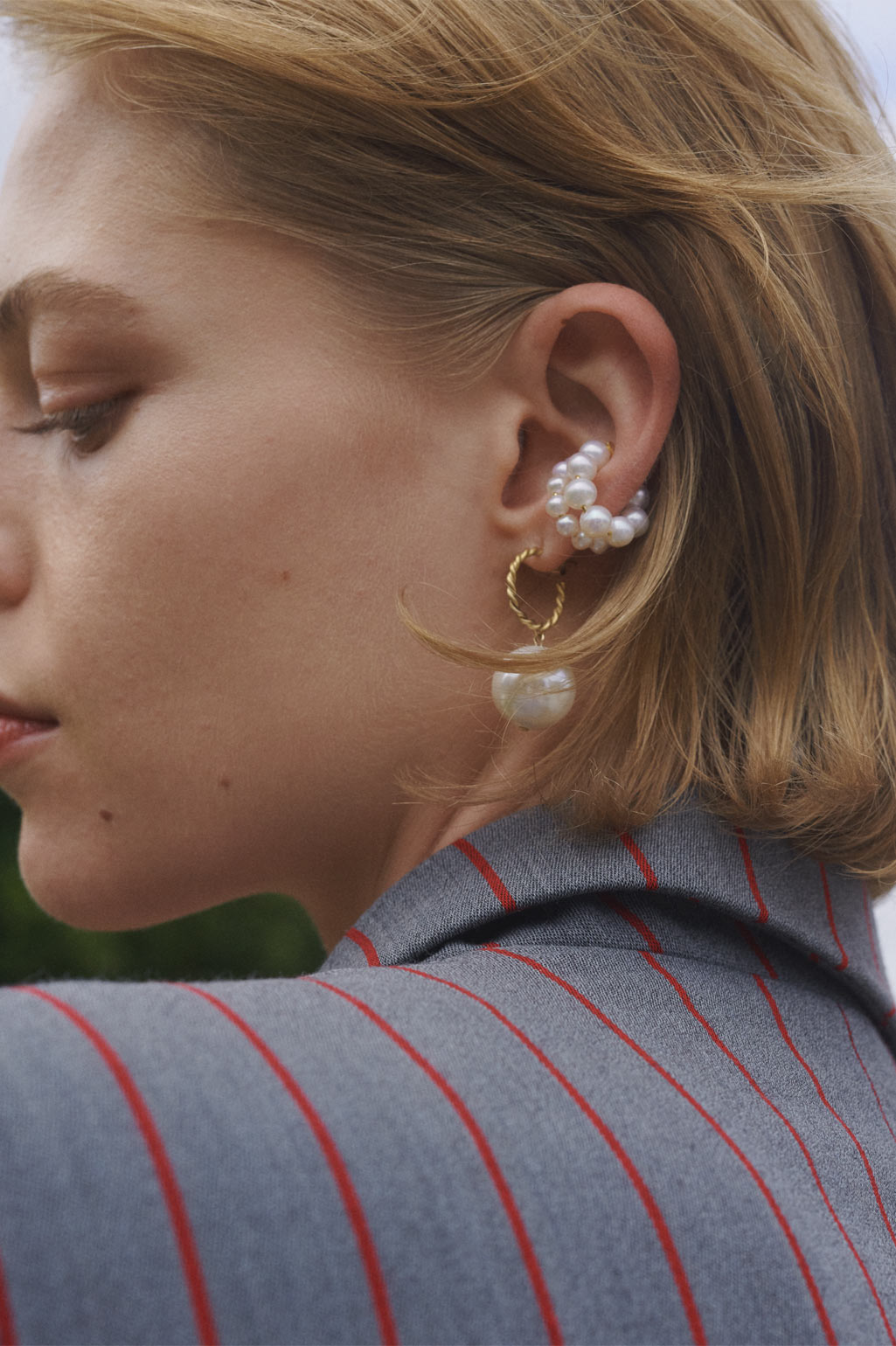 Completed Works | Gold Vermeil and Shell Pearl Earrings