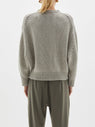 Bassike | Chunky Crew Neck Knit - Silver Grey