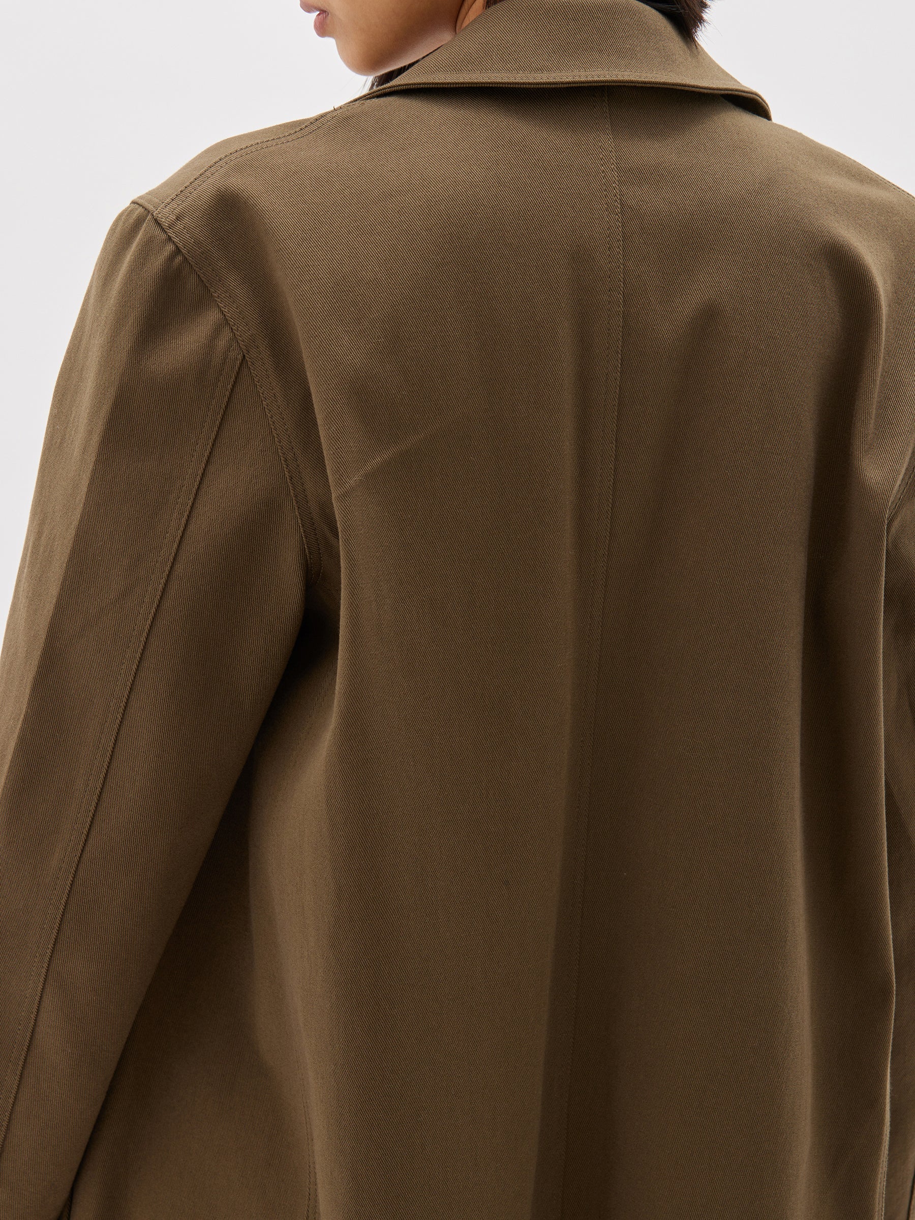 Bassike | Mercerised Cotton Twill Trench - Khaki