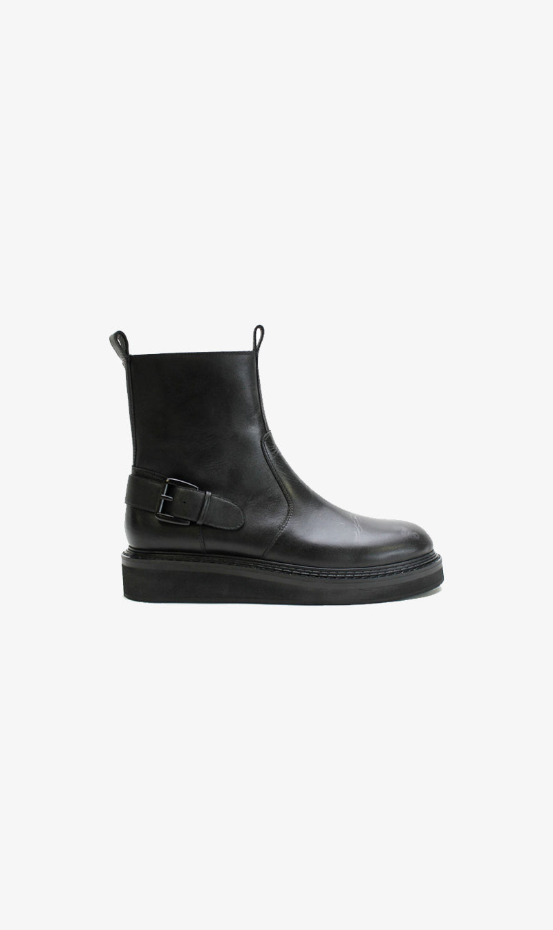 La Tribe | Platform Buckle Boot - Black