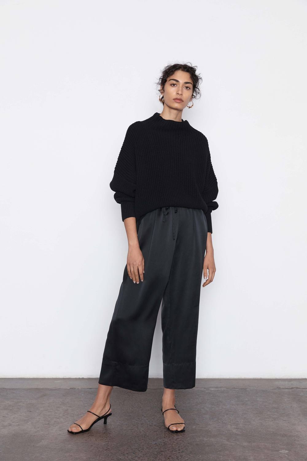 St Agni | Norma Silk Pants - Black