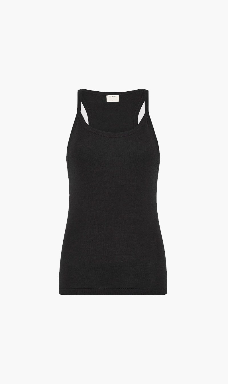 St Agni Group Pty Ltd Womens Tops St Agni | Iman Hemp Tank - Black
