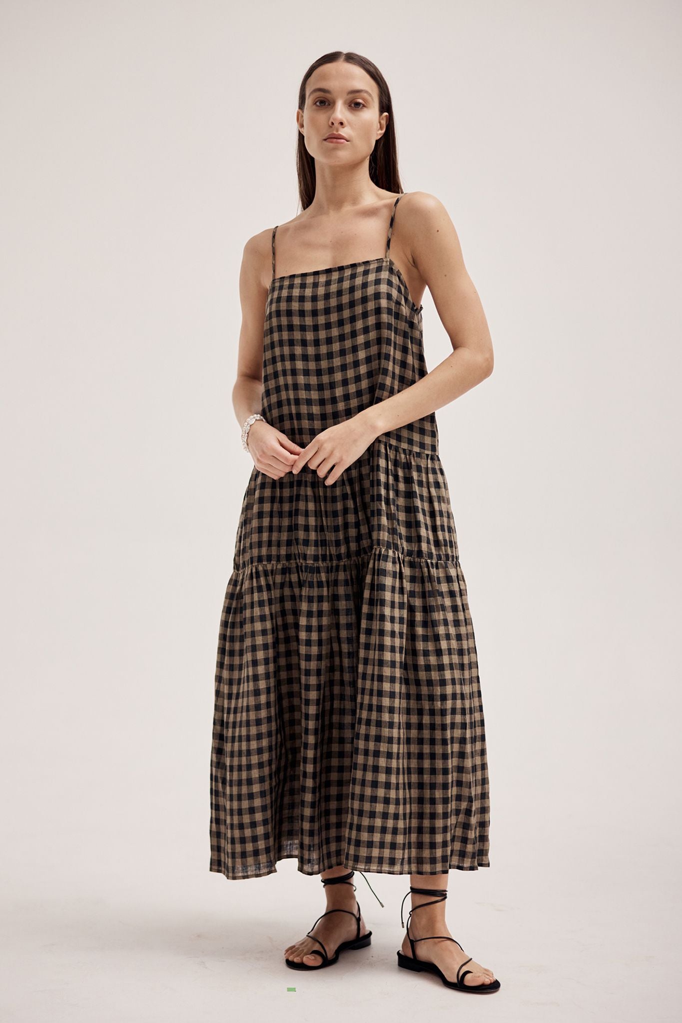 Marle | Vanessa Dress - Otter Gingham