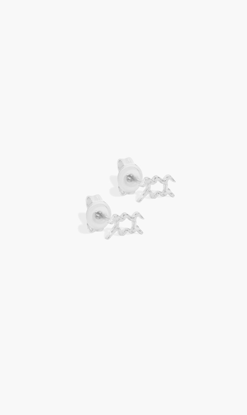 By Charlotte Jewellery SILVER By Charlotte | Aquarius Stud Earrings - Silver