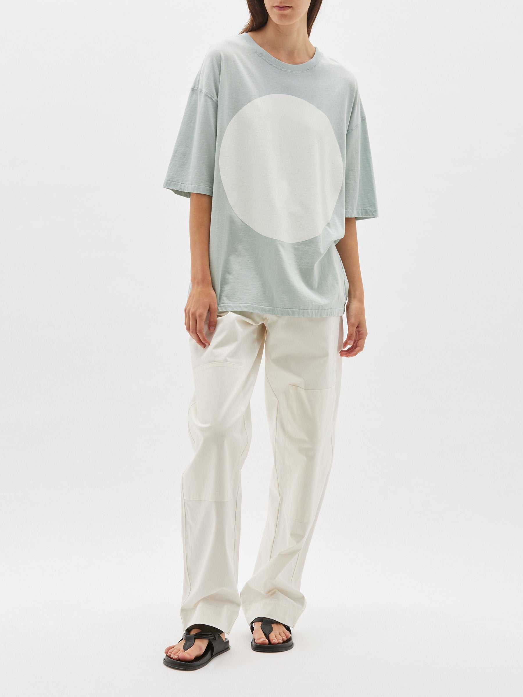 Bassike | Slouch Dot Print Short Sleeve T.Shirt - Pistachio